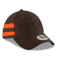 Men's Cleveland Browns New Era Brown 2018 NFL Sideline Color Rush Official 39THIRTY Flex Hat 3062639
